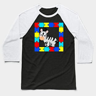 autism day zebra Baseball T-Shirt